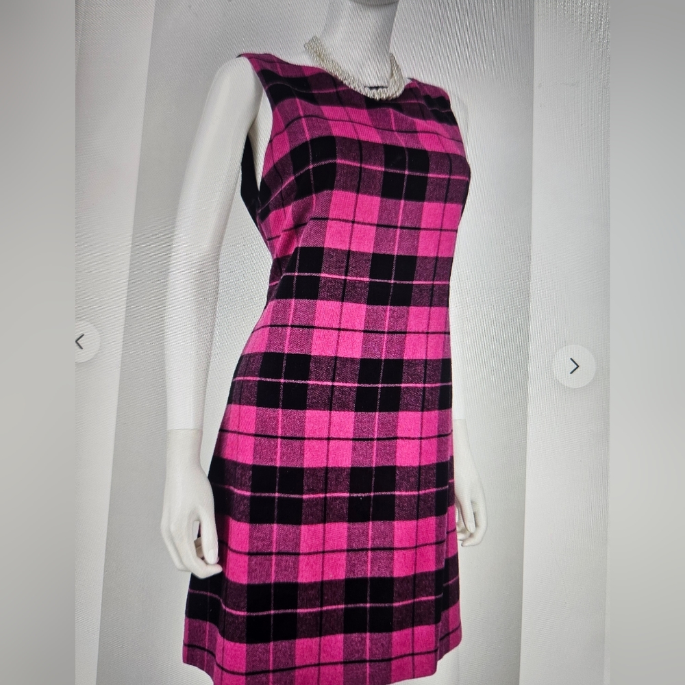 Alice and Olivia NWT SIZE 12 PINK BLACK SHEATH DRESS ZIP RUNWAY AUTH